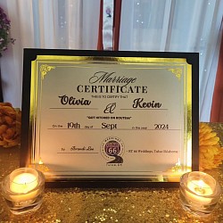 Get your RT66 Wedding Certificate